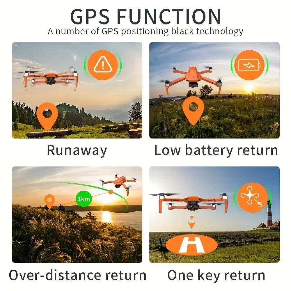 KF102 GPS 4K Drone with Dual Camera & Gimbal