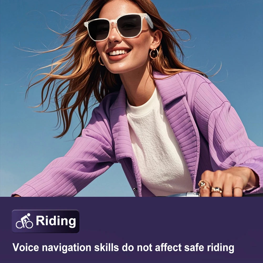 Smart Bluetooth Sunglasses with Open-Ear Audio