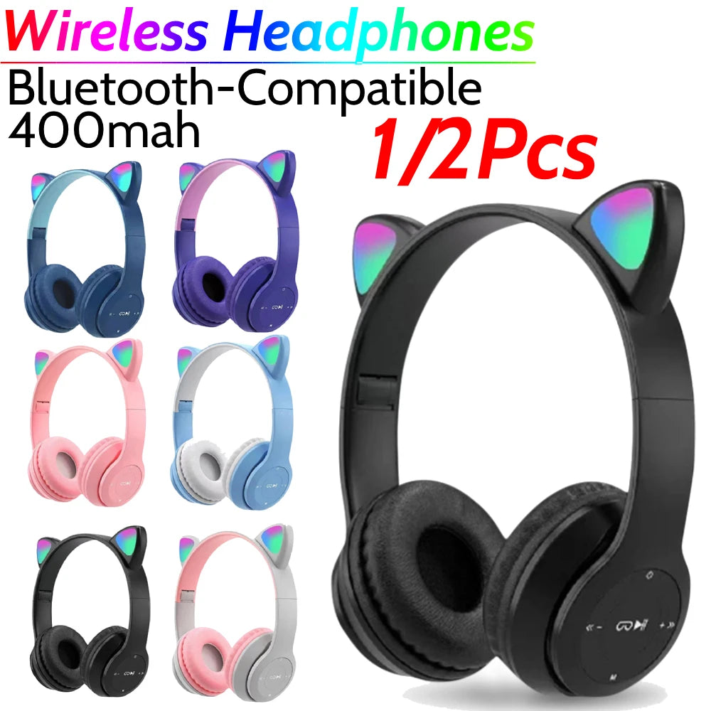 Wireless Glow Light Bluetooth Headphones